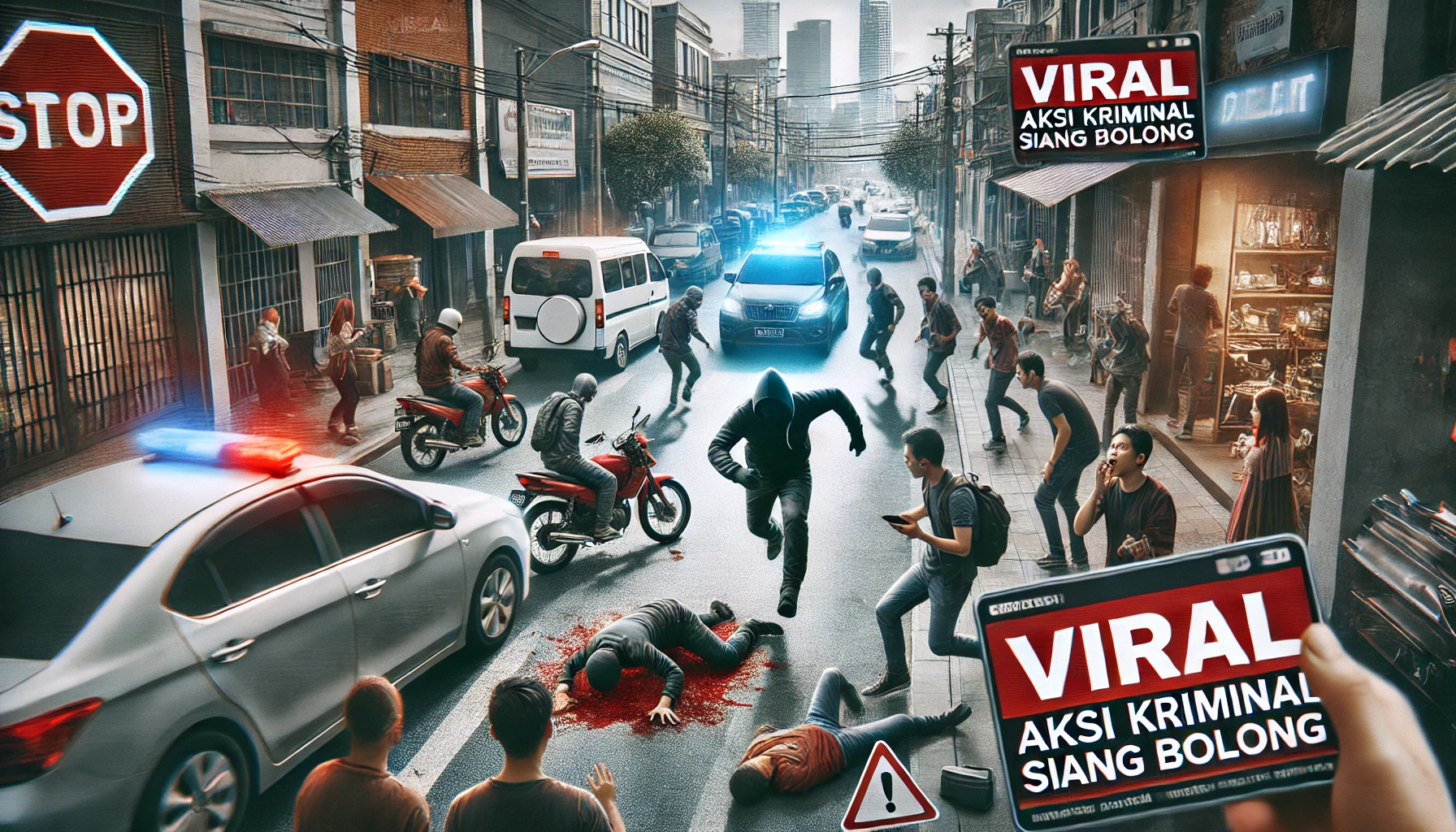 Viral Aksi Kriminal Siang Bolong