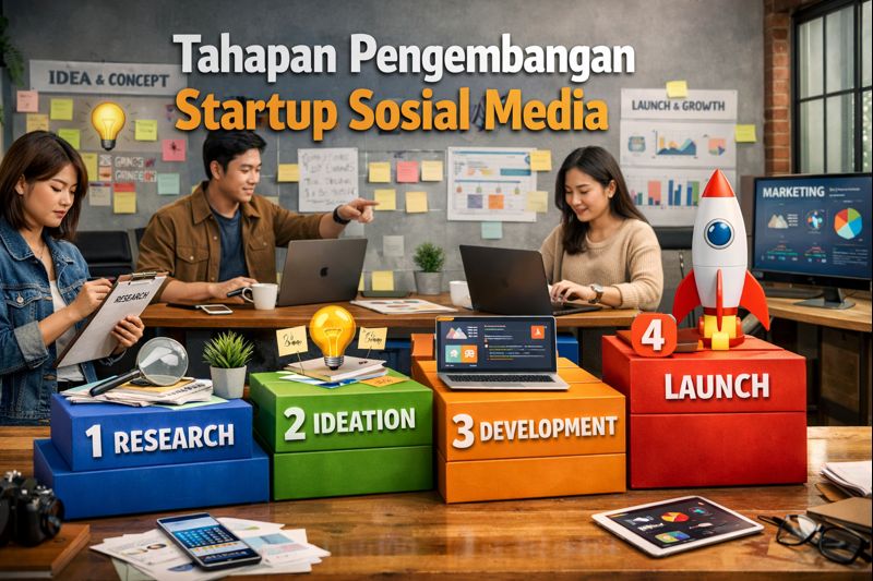 Tahapan Pengembangan Startup Sosial Media