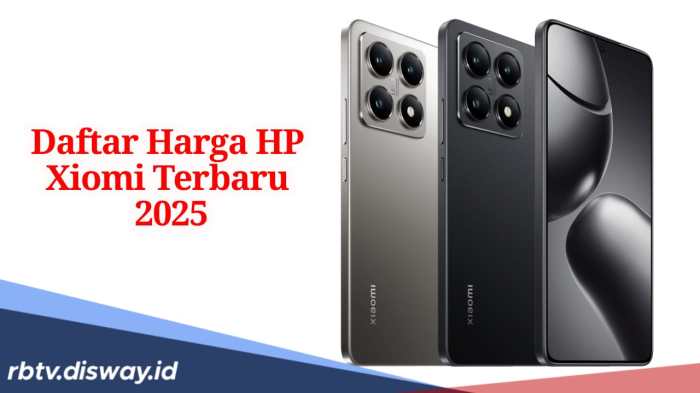 Harga hp xiomi